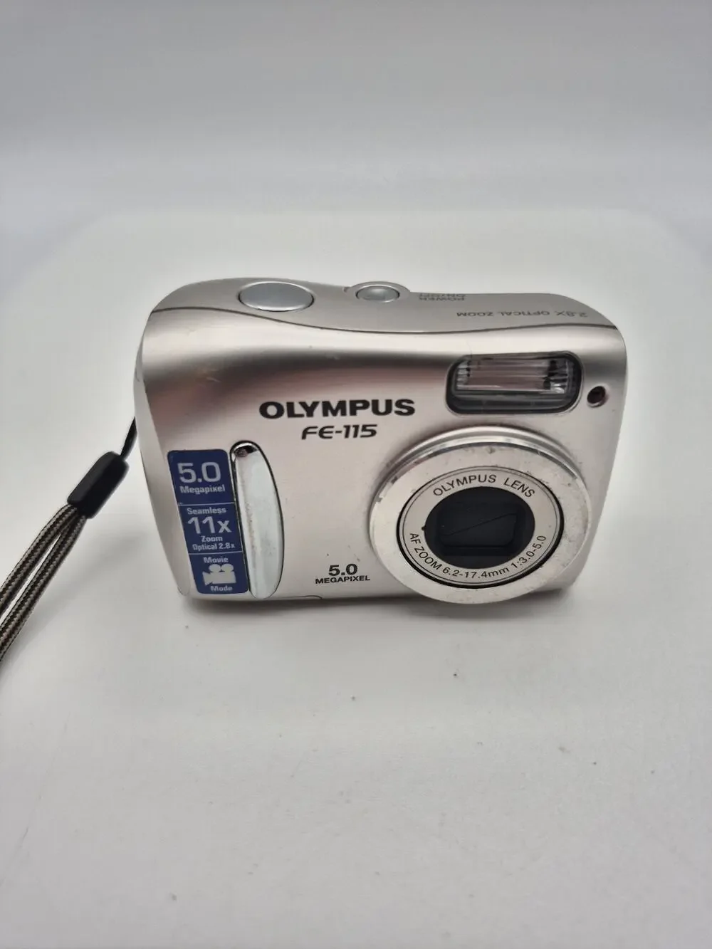 Olympus FE FE-115 5.0MP Digital Camera - Silver For Parts/Repair